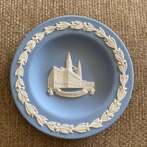 Wedgwood blue Jasperware 4.5 inches plate trinket dish pin tray